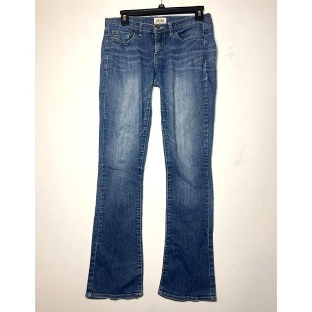 Vintage Mudd Juniors‎ Girls Distressed READ Medium Wash Flare Jeans Sz 7